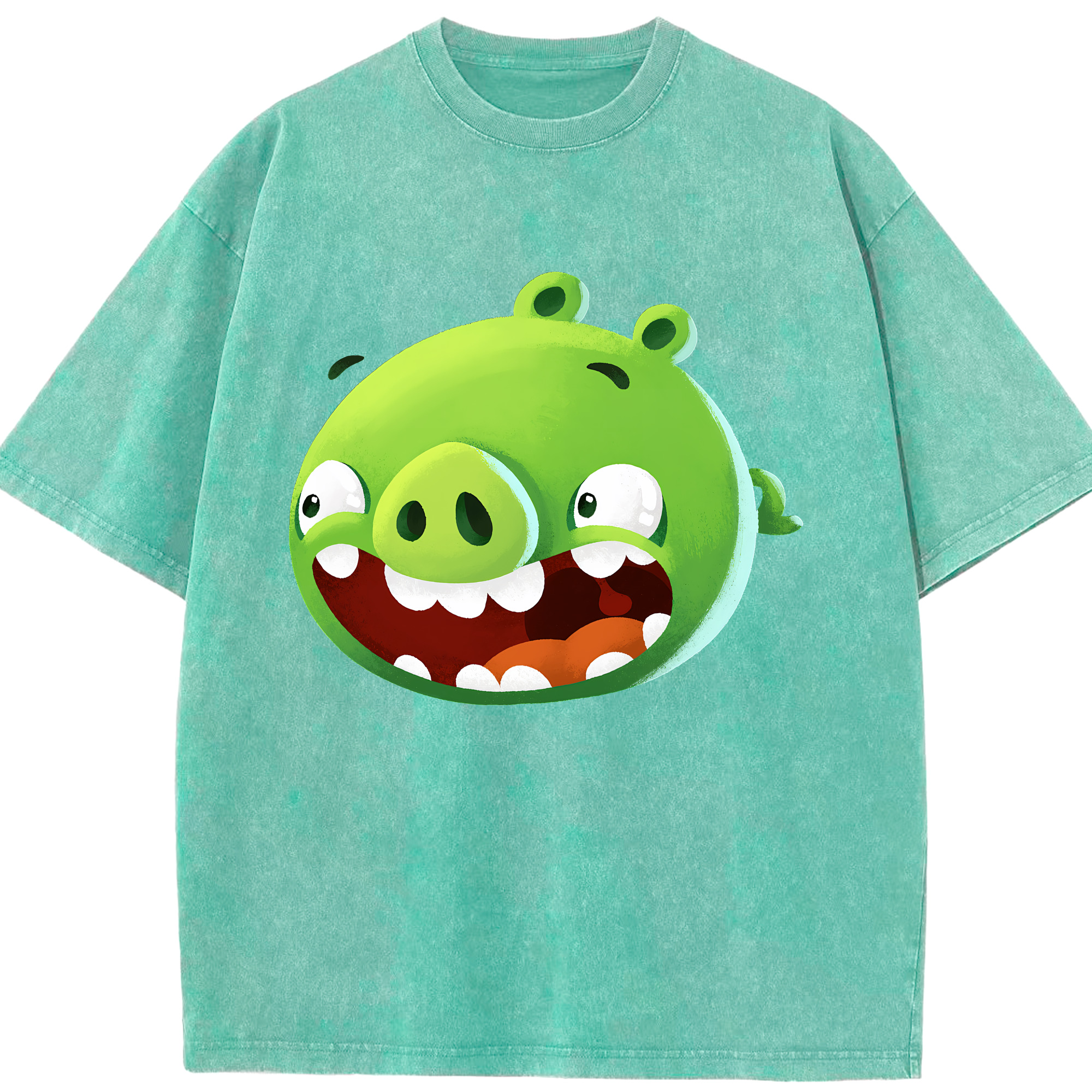 （画像用） Angry Birds アングリーバード 綿100% ヴィンテージ風 半袖Tシャツ（フロントプリント）